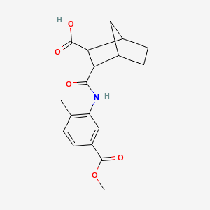 molecular formula C18H21NO5 B5491940 3-({[5-(methoxycarbonyl)-2-methylphenyl]amino}carbonyl)bicyclo[2.2.1]heptane-2-carboxylic acid 