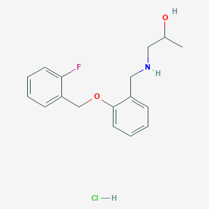 molecular formula C17H21ClFNO2 B5491948 1-({2-[(2-fluorobenzyl)oxy]benzyl}amino)-2-propanol hydrochloride 