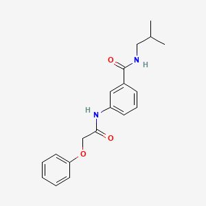 molecular formula C19H22N2O3 B5491967 N-isobutyl-3-[(phenoxyacetyl)amino]benzamide 