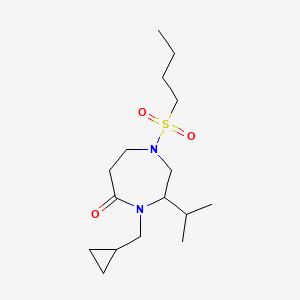 molecular formula C16H30N2O3S B5491975 1-(butylsulfonyl)-4-(cyclopropylmethyl)-3-isopropyl-1,4-diazepan-5-one 