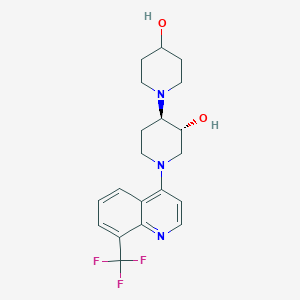 (3'R*,4'R*)-1'-[8-(trifluoromethyl)-4-quinolinyl]-1,4'-bipiperidine-3',4-diol