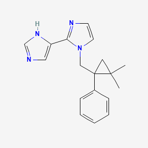 molecular formula C18H20N4 B5491989 1-[(2,2-dimethyl-1-phenylcyclopropyl)methyl]-1H,1'H-2,4'-biimidazole 