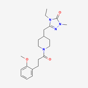 4-ethyl-5-({1-[3-(2-methoxyphenyl)propanoyl]piperidin-4-yl}methyl)-2-methyl-2,4-dihydro-3H-1,2,4-triazol-3-one