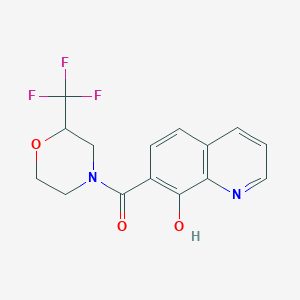 molecular formula C15H13F3N2O3 B5492030 7-{[2-(trifluoromethyl)morpholin-4-yl]carbonyl}quinolin-8-ol 