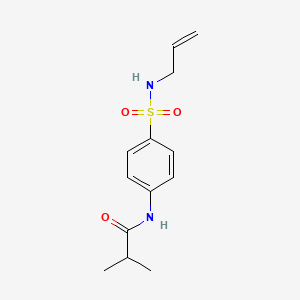 molecular formula C13H18N2O3S B5492042 N-{4-[(allylamino)sulfonyl]phenyl}-2-methylpropanamide 