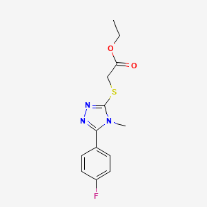 molecular formula C13H14FN3O2S B5492047 ethyl {[5-(4-fluorophenyl)-4-methyl-4H-1,2,4-triazol-3-yl]thio}acetate 