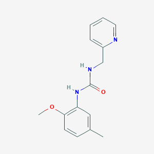 molecular formula C15H17N3O2 B5492102 N-(2-methoxy-5-methylphenyl)-N'-(2-pyridinylmethyl)urea 