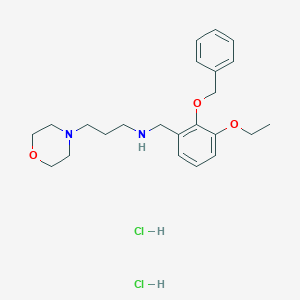 molecular formula C23H34Cl2N2O3 B5492110 N-[2-(benzyloxy)-3-ethoxybenzyl]-3-(4-morpholinyl)-1-propanamine dihydrochloride 