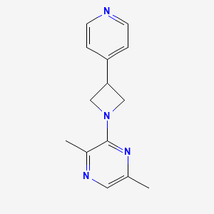 molecular formula C14H16N4 B5492114 2,5-dimethyl-3-[3-(4-pyridinyl)-1-azetidinyl]pyrazine 
