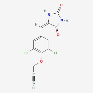 molecular formula C13H8Cl2N2O3 B5492167 5-[3,5-dichloro-4-(2-propyn-1-yloxy)benzylidene]-2,4-imidazolidinedione 