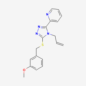 molecular formula C18H18N4OS B5492205 2-{4-allyl-5-[(3-methoxybenzyl)thio]-4H-1,2,4-triazol-3-yl}pyridine 