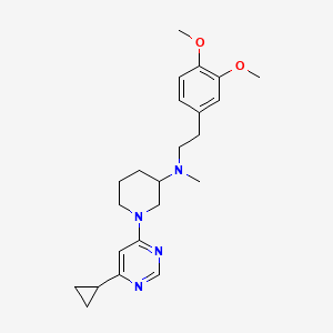 molecular formula C23H32N4O2 B5492209 1-(6-cyclopropyl-4-pyrimidinyl)-N-[2-(3,4-dimethoxyphenyl)ethyl]-N-methyl-3-piperidinamine 