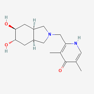 molecular formula C16H24N2O3 B5492216 2-{[(3aR*,5S*,6S*,7aS*)-5,6-dihydroxyoctahydro-2H-isoindol-2-yl]methyl}-3,5-dimethyl-4(1H)-pyridinone 