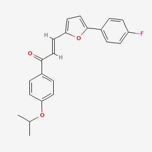 molecular formula C22H19FO3 B5492255 3-[5-(4-fluorophenyl)-2-furyl]-1-(4-isopropoxyphenyl)-2-propen-1-one 