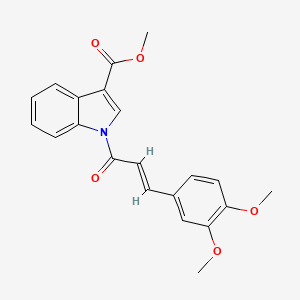 molecular formula C21H19NO5 B5492263 methyl 1-[3-(3,4-dimethoxyphenyl)acryloyl]-1H-indole-3-carboxylate 