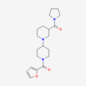 molecular formula C20H29N3O3 B5492278 1'-(2-furoyl)-3-(pyrrolidin-1-ylcarbonyl)-1,4'-bipiperidine 