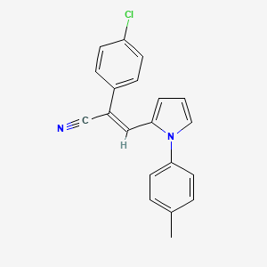molecular formula C20H15ClN2 B5492289 2-(4-chlorophenyl)-3-[1-(4-methylphenyl)-1H-pyrrol-2-yl]acrylonitrile 