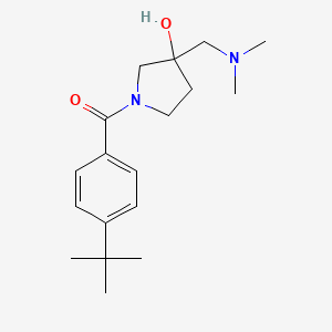 molecular formula C18H28N2O2 B5492297 1-(4-tert-butylbenzoyl)-3-[(dimethylamino)methyl]-3-pyrrolidinol 