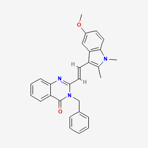 molecular formula C28H25N3O2 B5492315 3-benzyl-2-[2-(5-methoxy-1,2-dimethyl-1H-indol-3-yl)vinyl]-4(3H)-quinazolinone 
