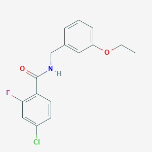 molecular formula C16H15ClFNO2 B5492320 4-chloro-N-(3-ethoxybenzyl)-2-fluorobenzamide 