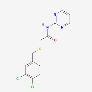 molecular formula C13H11Cl2N3OS B5492352 2-[(3,4-dichlorobenzyl)thio]-N-2-pyrimidinylacetamide 