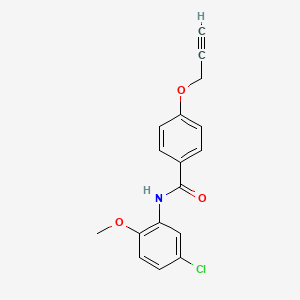 molecular formula C17H14ClNO3 B5492362 N-(5-chloro-2-methoxyphenyl)-4-(2-propyn-1-yloxy)benzamide 