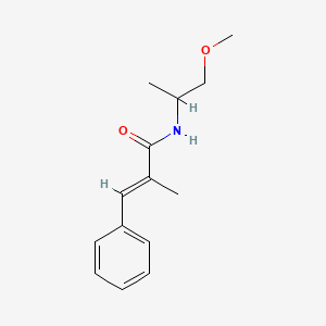 molecular formula C14H19NO2 B5492378 N-(2-methoxy-1-methylethyl)-2-methyl-3-phenylacrylamide 