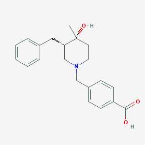 molecular formula C21H25NO3 B5492392 4-{[(3S*,4R*)-3-benzyl-4-hydroxy-4-methylpiperidin-1-yl]methyl}benzoic acid 