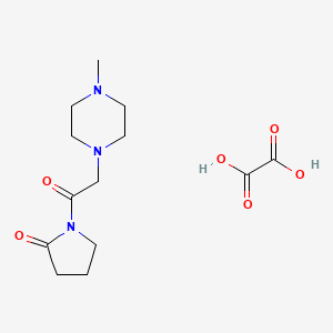 molecular formula C13H21N3O6 B5492394 1-[(4-methyl-1-piperazinyl)acetyl]-2-pyrrolidinone oxalate 