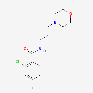 molecular formula C14H18ClFN2O2 B5492434 2-chloro-4-fluoro-N-[3-(4-morpholinyl)propyl]benzamide 