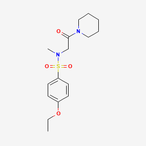 molecular formula C16H24N2O4S B5492458 4-ethoxy-N-methyl-N-[2-oxo-2-(1-piperidinyl)ethyl]benzenesulfonamide 