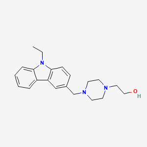 molecular formula C21H27N3O B5492480 2-{4-[(9-ethyl-9H-carbazol-3-yl)methyl]-1-piperazinyl}ethanol 