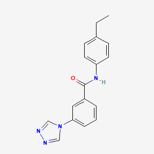 molecular formula C17H16N4O B5492497 N-(4-ethylphenyl)-3-(4H-1,2,4-triazol-4-yl)benzamide 
