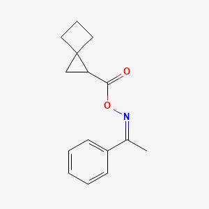 molecular formula C15H17NO2 B5492500 1-phenylethanone O-(spiro[2.3]hex-1-ylcarbonyl)oxime 