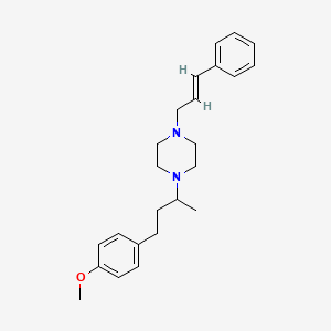 molecular formula C24H32N2O B5492521 1-[3-(4-methoxyphenyl)-1-methylpropyl]-4-(3-phenyl-2-propen-1-yl)piperazine 