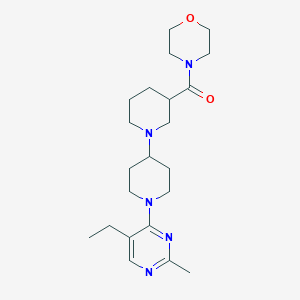 molecular formula C22H35N5O2 B5492524 1'-(5-ethyl-2-methylpyrimidin-4-yl)-3-(morpholin-4-ylcarbonyl)-1,4'-bipiperidine 