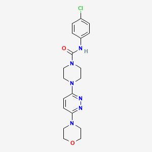 molecular formula C19H23ClN6O2 B5492533 N-(4-chlorophenyl)-4-[6-(4-morpholinyl)-3-pyridazinyl]-1-piperazinecarboxamide 