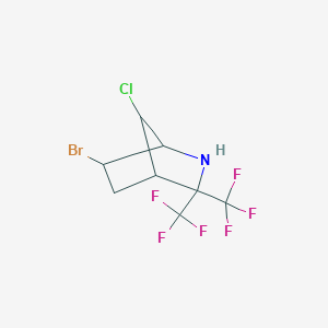molecular formula C8H7BrClF6N B5492537 6-bromo-7-chloro-3,3-bis(trifluoromethyl)-2-azabicyclo[2.2.1]heptane 