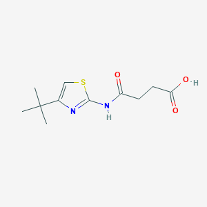 molecular formula C11H16N2O3S B5492554 4-[(4-tert-butyl-1,3-thiazol-2-yl)amino]-4-oxobutanoic acid 