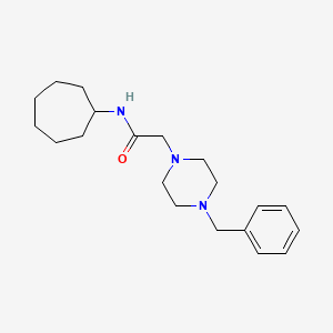 molecular formula C20H31N3O B5492567 2-(4-benzyl-1-piperazinyl)-N-cycloheptylacetamide 