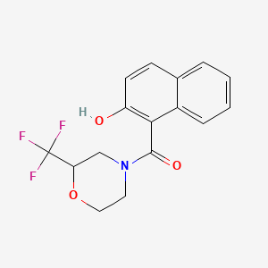 molecular formula C16H14F3NO3 B5492576 1-{[2-(trifluoromethyl)morpholin-4-yl]carbonyl}-2-naphthol 