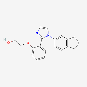 molecular formula C20H20N2O2 B5492601 2-{2-[1-(2,3-dihydro-1H-inden-5-yl)-1H-imidazol-2-yl]phenoxy}ethanol 
