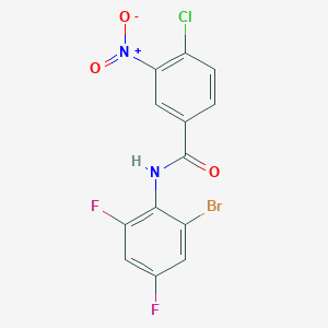 molecular formula C13H6BrClF2N2O3 B5492614 N-(2-bromo-4,6-difluorophenyl)-4-chloro-3-nitrobenzamide 
