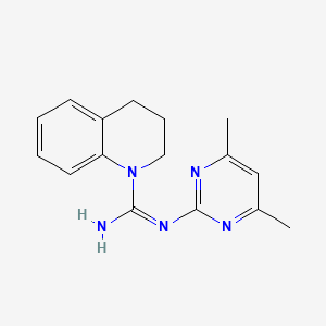 molecular formula C16H19N5 B5492625 N-(4,6-dimethyl-2-pyrimidinyl)-3,4-dihydro-1(2H)-quinolinecarboximidamide CAS No. 6111-07-5