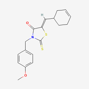 molecular formula C18H19NO2S2 B5492639 5-(3-cyclohexen-1-ylmethylene)-3-(4-methoxybenzyl)-2-thioxo-1,3-thiazolidin-4-one 