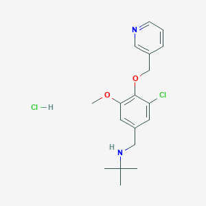 molecular formula C18H24Cl2N2O2 B5492653 N-[3-chloro-5-methoxy-4-(3-pyridinylmethoxy)benzyl]-2-methyl-2-propanamine hydrochloride 