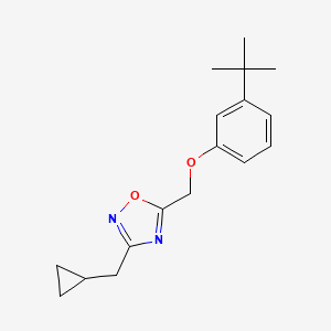 molecular formula C17H22N2O2 B5492660 5-[(3-tert-butylphenoxy)methyl]-3-(cyclopropylmethyl)-1,2,4-oxadiazole 