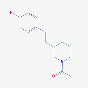 molecular formula C15H20FNO B5492671 1-acetyl-3-[2-(4-fluorophenyl)ethyl]piperidine 