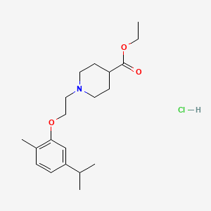 molecular formula C20H32ClNO3 B5492672 ethyl 1-[2-(5-isopropyl-2-methylphenoxy)ethyl]-4-piperidinecarboxylate hydrochloride 