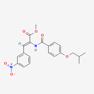 molecular formula C21H22N2O6 B5492674 methyl 2-[(4-isobutoxybenzoyl)amino]-3-(3-nitrophenyl)acrylate 